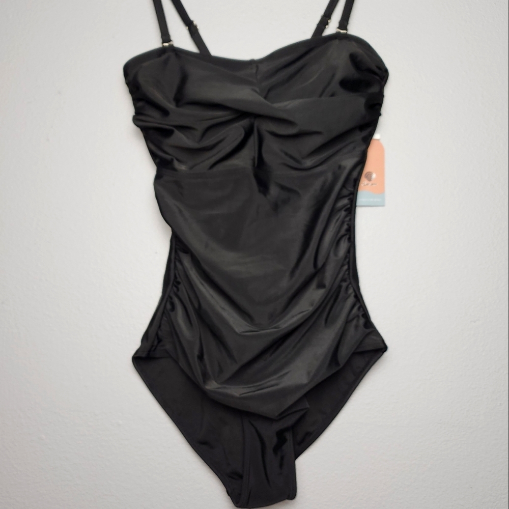 Smismivo black one piece swimsuit. Medium